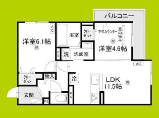 シーグレース浜甲子園【3階】の間取り