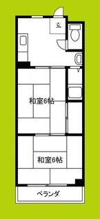 WESTヒルズ平野【6階】の間取り