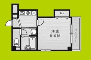 コンティニュー千代崎【4階】の間取り