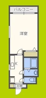 メルクリオール難波【5階】の間取り