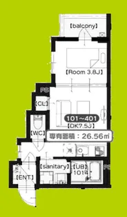 F Normalis SEAM【2階】の間取り