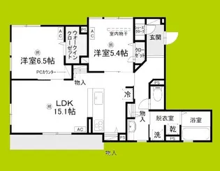 ブランノワール高槻【1階】の間取り