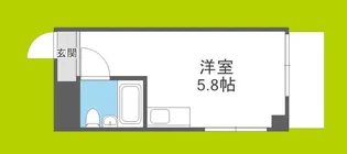 グリシーヌ弁天町【5階】の間取り