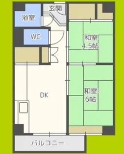 市岡グランドビル 旧館【5階】の間取り