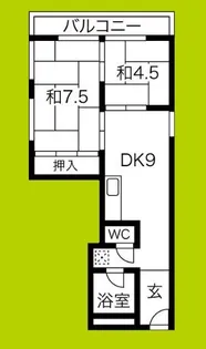 住吉団地10棟【11階】の間取り