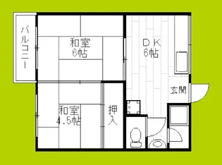 北島ハイツ【2階】の間取り