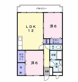 プロスペール羽柴【2階】の間取り