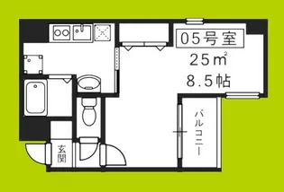 リズ新北野【2階】の間取り