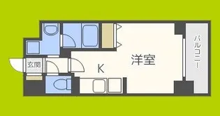 KDXレジデンス難波南【9階】の間取り