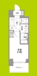 リヴェント難波ウエスト【2階】の間取り