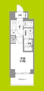 リヴェント難波ウエスト【2階】の間取り