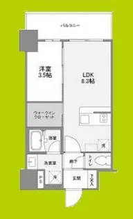 リヴェント難波ウエスト【7階】の間取り