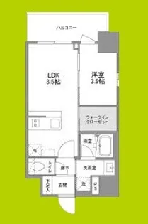 リヴェント難波ウエスト【10階】の間取り