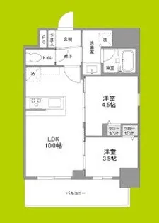 リヴェント難波ウエスト【14階】の間取り