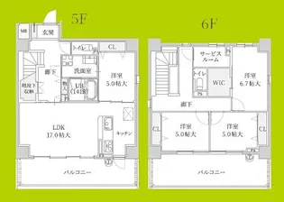 Forelsket【5階】の間取り