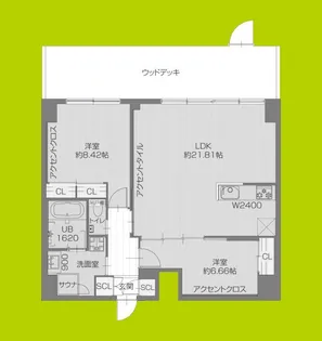 プレジオ西宮北口【1階】の間取り