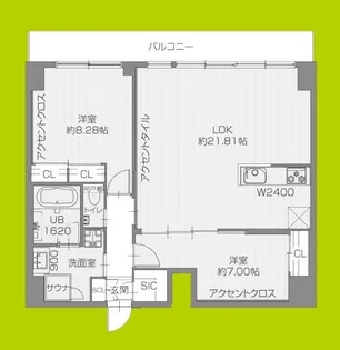 プレジオ西宮北口【5階】の間取り