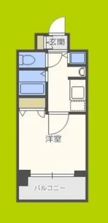 ライジングコート岸里玉出駅前【8階】の間取り