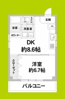 朝日プラザ岸里第二【4階】の間取り