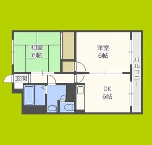 マリワール川辺【3階】の間取り