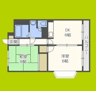 マリワール川辺【3階】の間取り