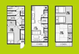 大阪府大阪市生野区新今里1丁目【一戸建】の間取り