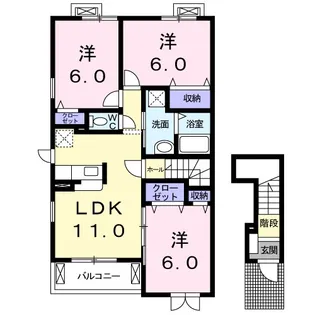 ザ・グレース【2階】の間取り