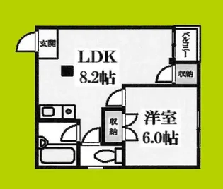 おしゃれ館新森【2階】の間取り