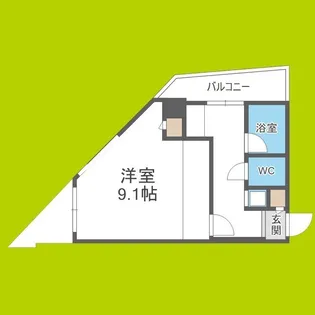 フェスタ天神橋【9階】の間取り