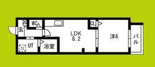ジーイーセットノース【1階】の間取り