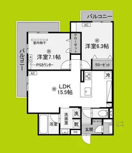 スペチアーレ杭全【3階】の間取り