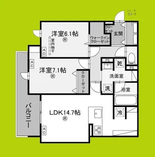 スペチアーレ杭全【3階】の間取り