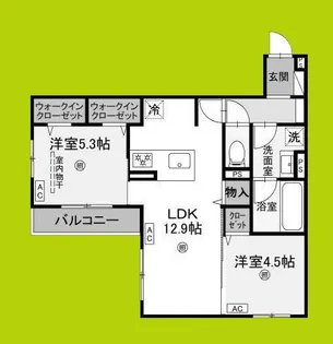 クレスト平野南【3階】の間取り
