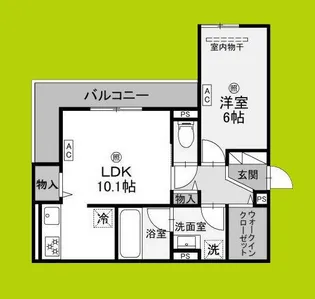 クレスト平野南【2階】の間取り