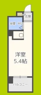 パークサイド上本町駅前【8階】の間取り
