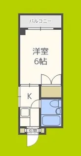 パークドエル東高津【5階】の間取り