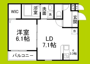 フジパレス大和田II番館【1階】の間取り