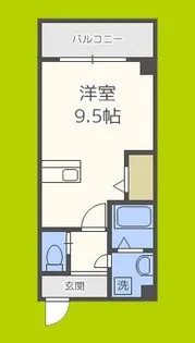 サンライフ北田辺【6階】の間取り