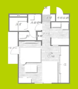 Glanz Court John立花町【2階】の間取り