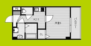 グランパシフィック松虫通【6階】の間取り