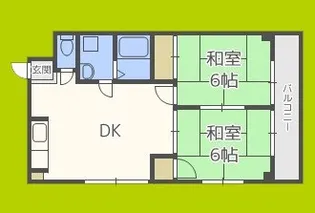 コーポ朋栄【4階】の間取り