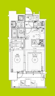 エステムコート難波WEST-SIDEVIIIエクシーナ【6階】の間取り