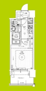 エステムコート難波WEST-SIDEⅦエクシーナ【10階】の間取り