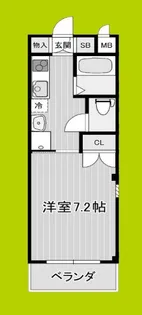グランドハイツEm【1階】の間取り