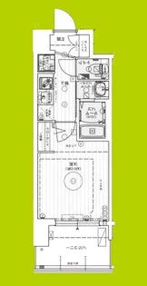 エステムコート難波WEST-SIDEVIIIエクシーナ【11階】の間取り