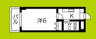 グリーンハイツ粉浜【6階】の間取り