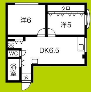 東三国第一マンション【1階】の間取り