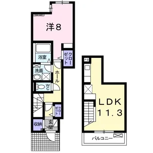 グランツ サータァ【1階】の間取り