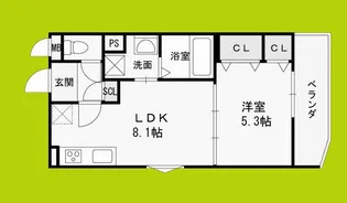 グランディール豊川【2階】の間取り