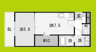 クレストメゾン【1階】の間取り